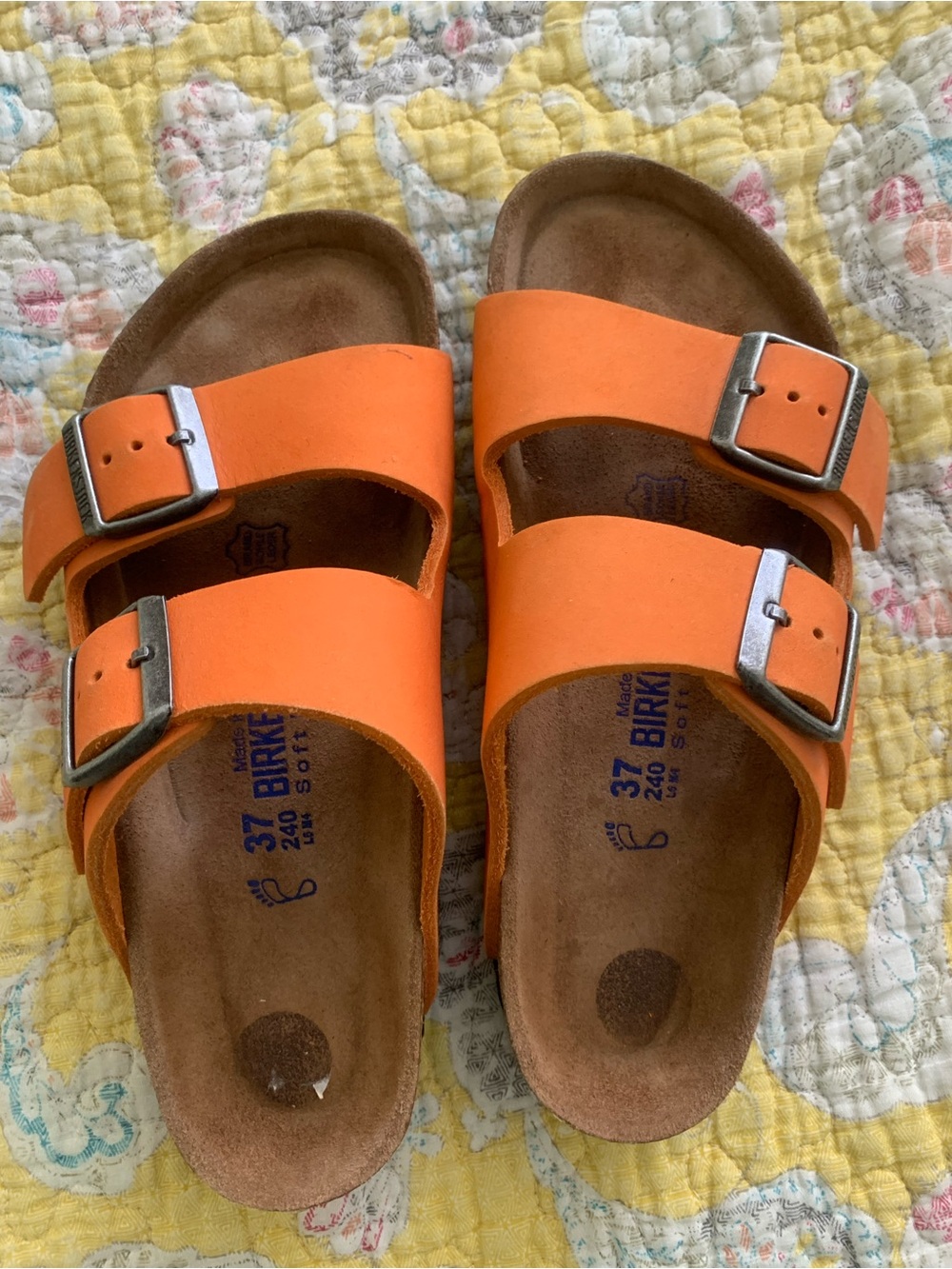 Birkenstock Arizona sandals - orange nubuck size 37